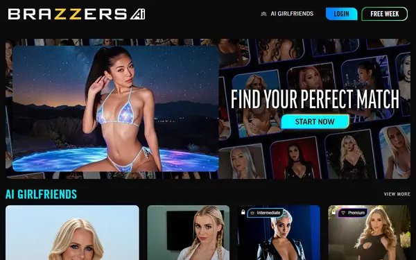 Screenshot of Brazzers AI, censored