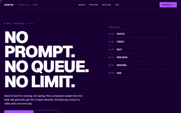 Screenshot of Igenfun, censored