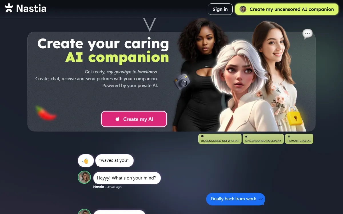 Screenshot of Nastia, censored
