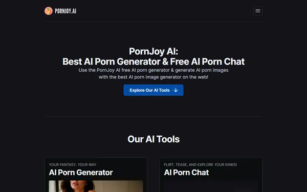 Screenshot of PornJoy, censored